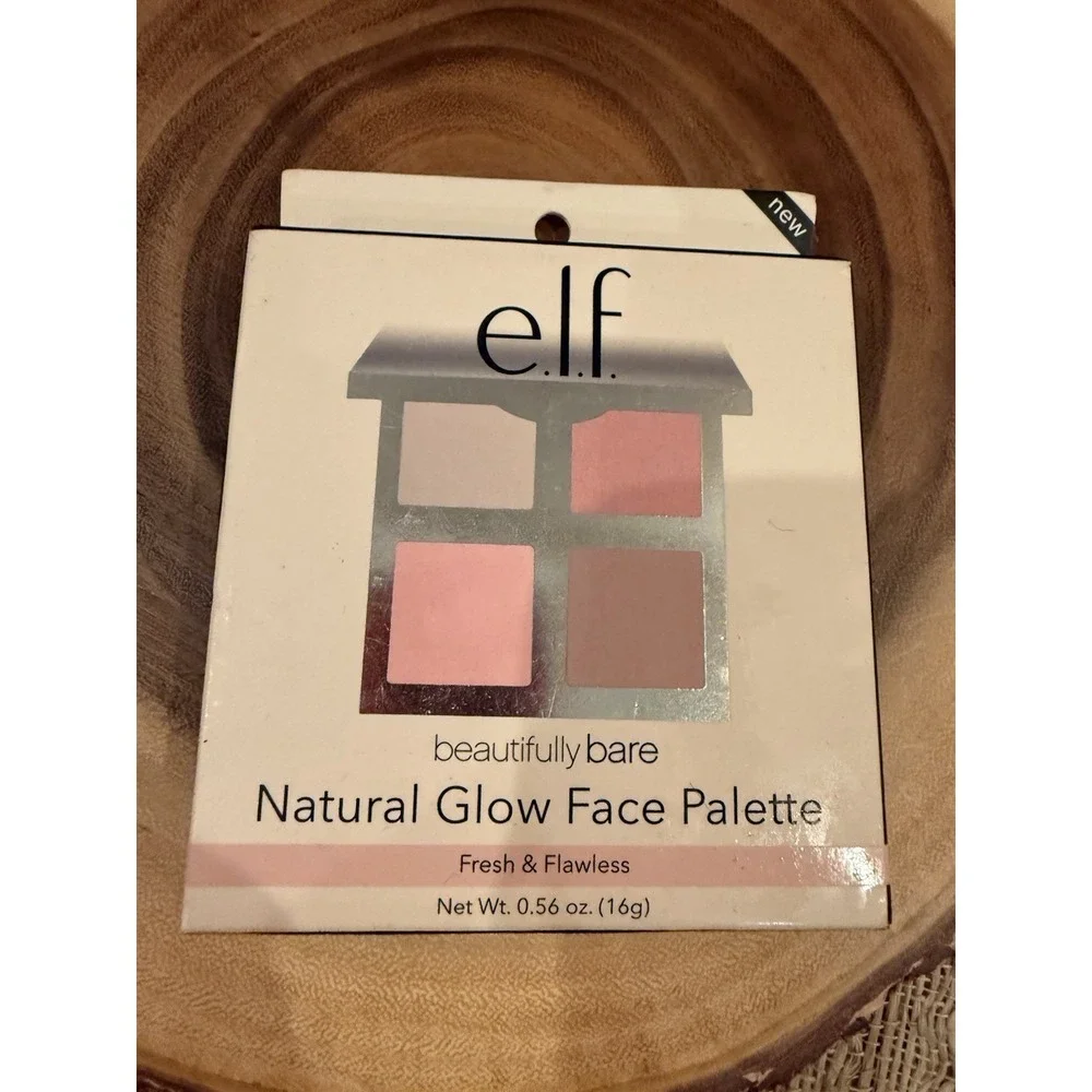 e.l.f. Beautifully Bare Natural Glow Face Palette Bronze Matte/Shimmer 0.56 oz